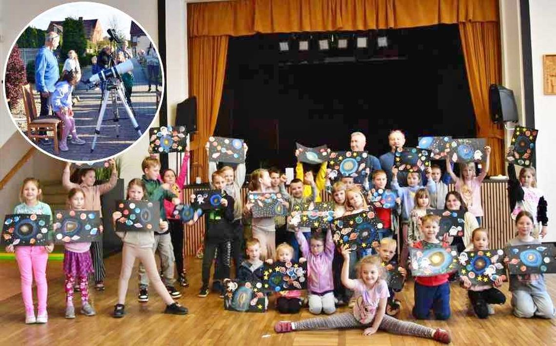 Kosmiczna Bajkolandia w Dziergowicach. Dzieci odkrywały tajemnice astronomii. ZDJĘCIA