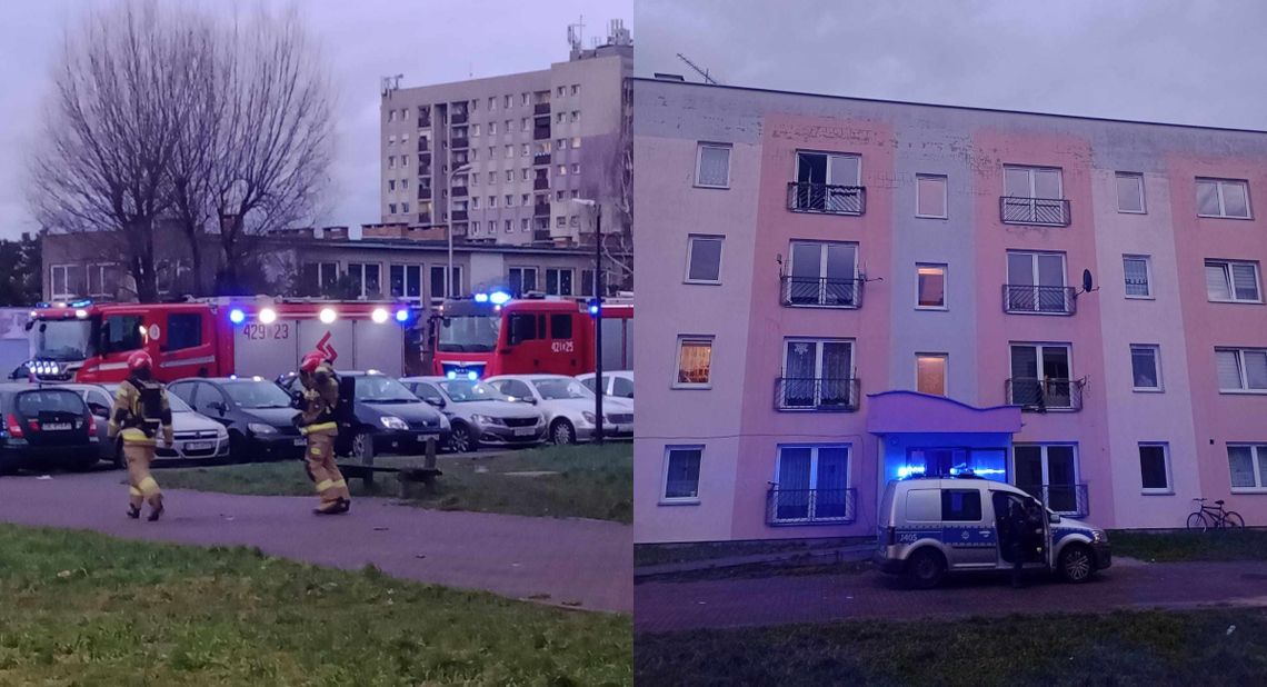 Ktoś podpalił szafkę stojącą na klatce schodowej w bloku