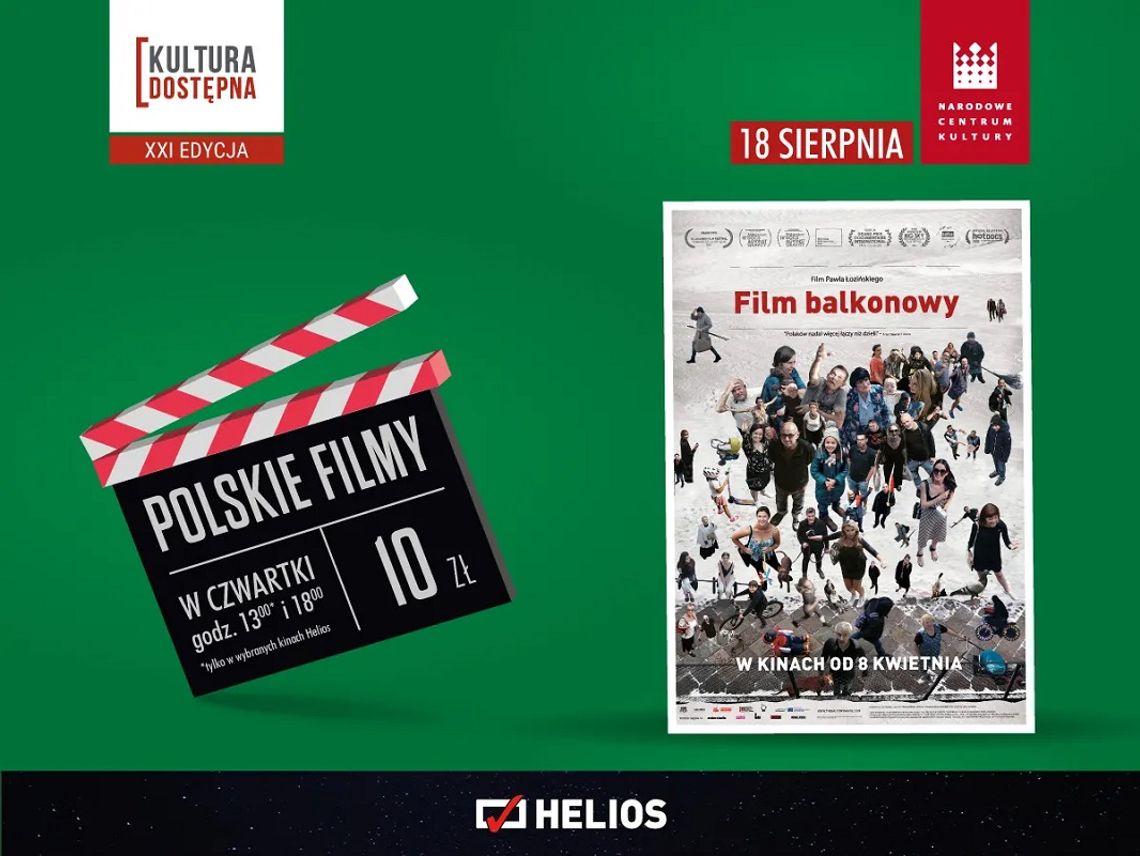 Kultura Dostępna w Heliosie. Seans dokumentu "Film balkonowy"