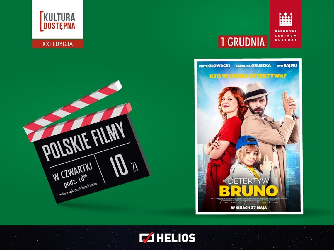 Kultura Dostępna w Heliosie. Seans filmu "Detektyw Bruno"