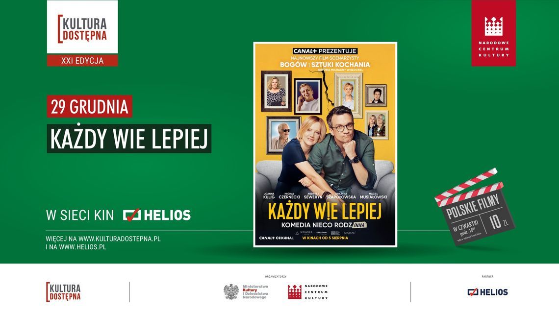 Kultura Dostępna W Heliosie. Seans Filmu "Każdy Wie Lepiej"