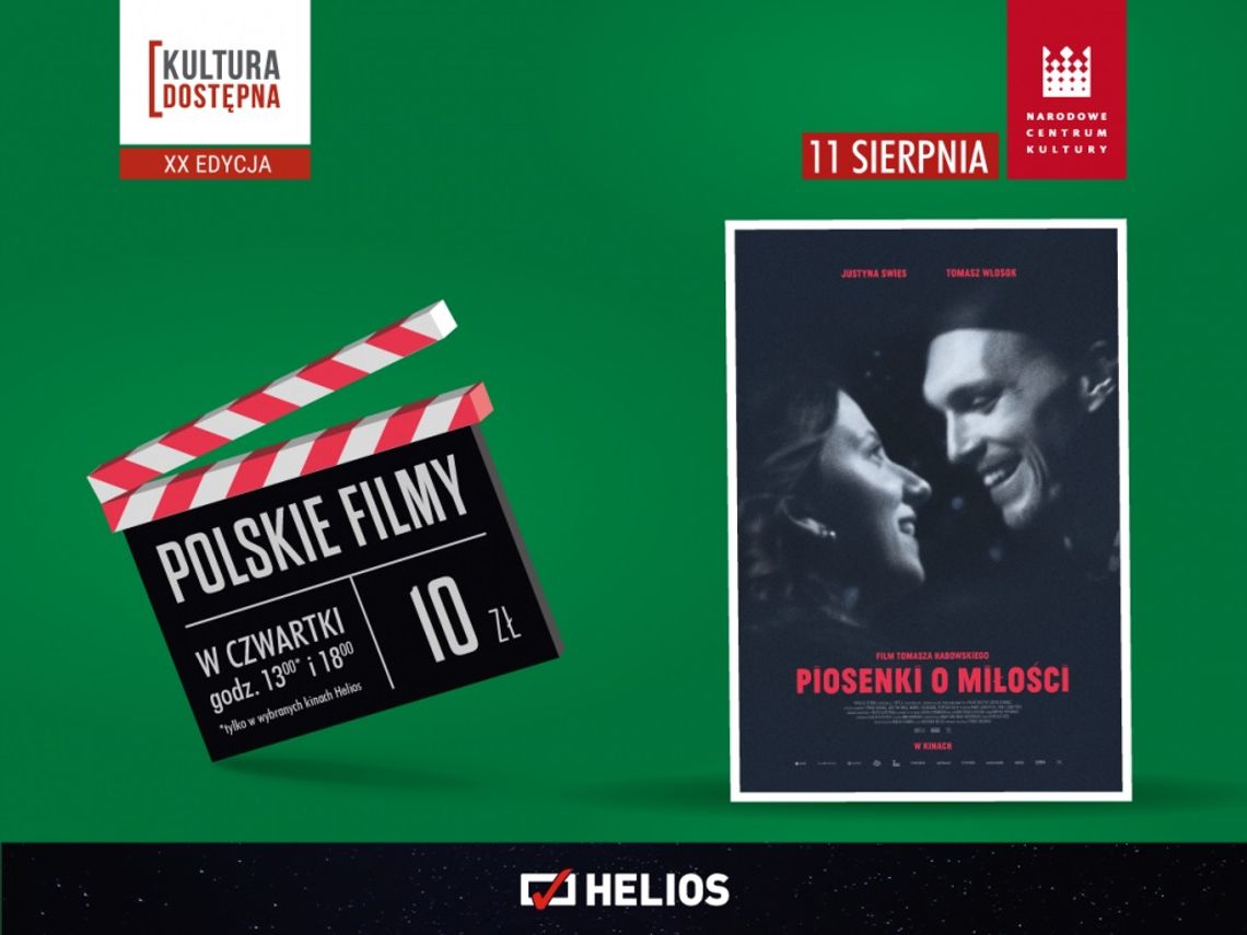 Kultura Dostępna w Heliosie. Seans filmu "Piosenki o miłości"