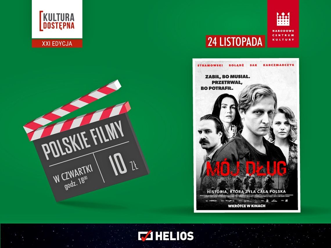 Kultura Dostępna w kinie Helios. Seans filmu "Mój dług"