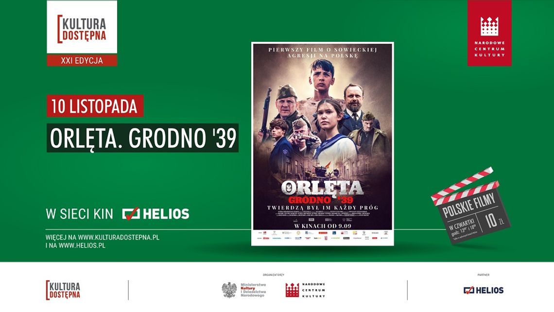 Kultura Dostępna w kinie Helios. Seans filmu "Orlęta. Grodno '39"