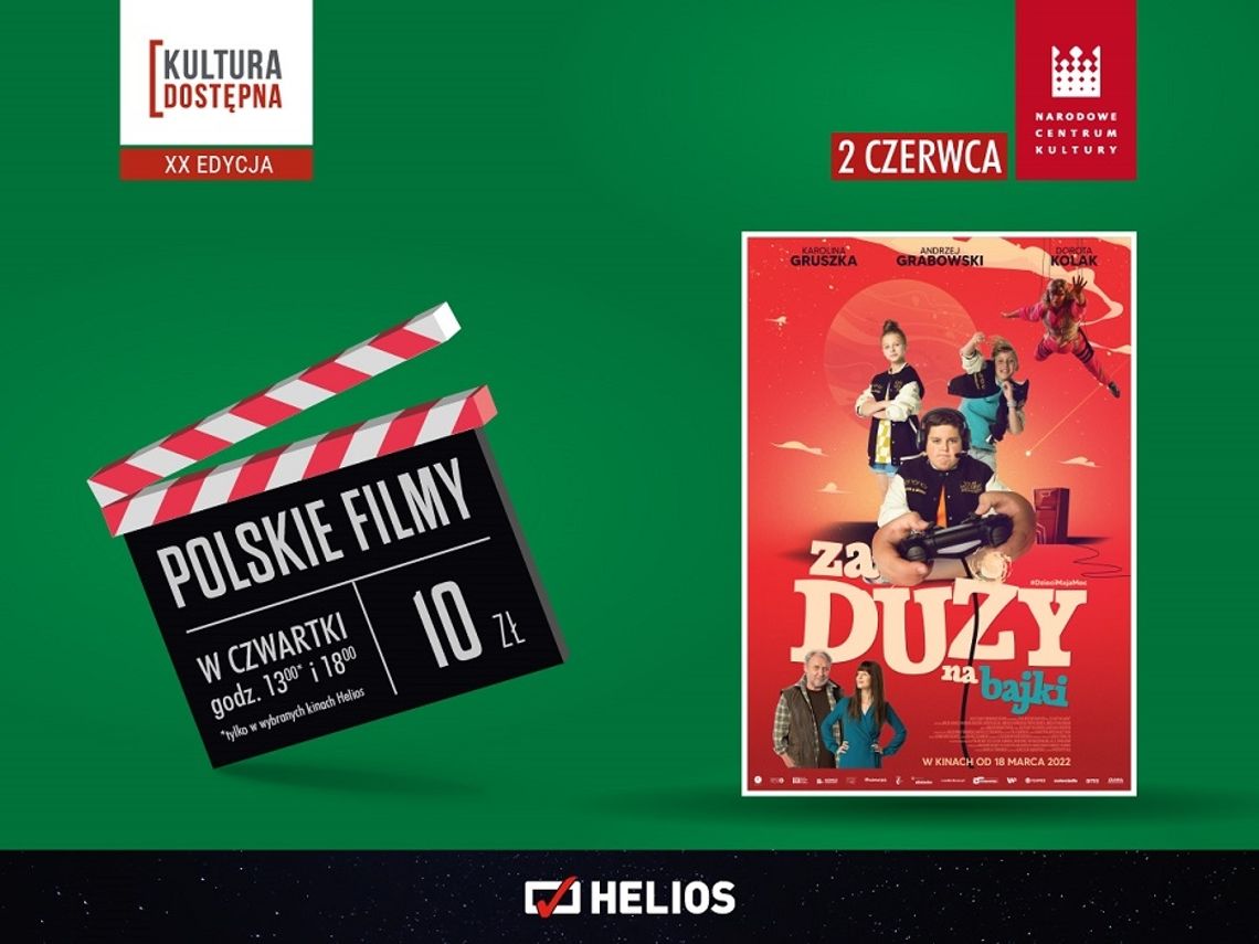 Kultura Dostępna w kinie Helios. Seans filmu "Za duży na bajki"