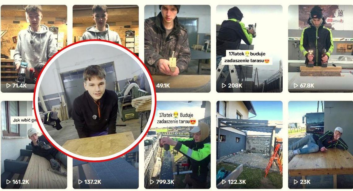 Leon Mazur: nastoletni stolarz z Większyc. Filmiki z jego warsztatu podbijają internet