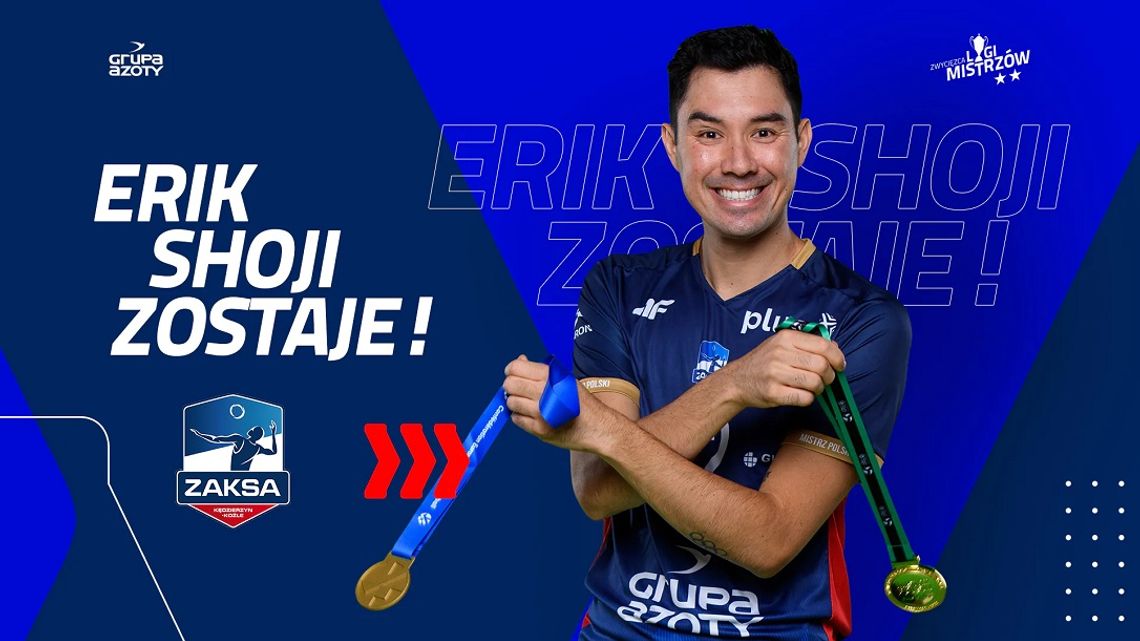 Libero Erik Shoji zostaje w Grupie Azoty ZAKSA