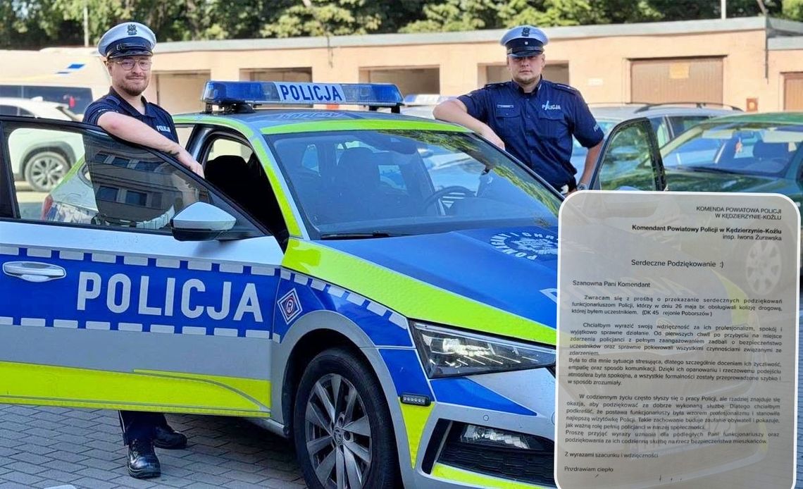 List pełen uznania trafił do komendantki. Funkcjonariusze drogówki zasłużyli na pochwałę