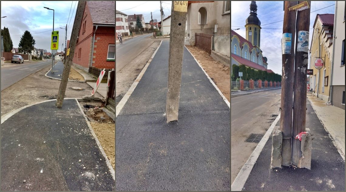 "Majstersztyk inżynierii drogowej"? Czytelnik komentuje nowe chodniki w Łanach. ZDJĘCIA