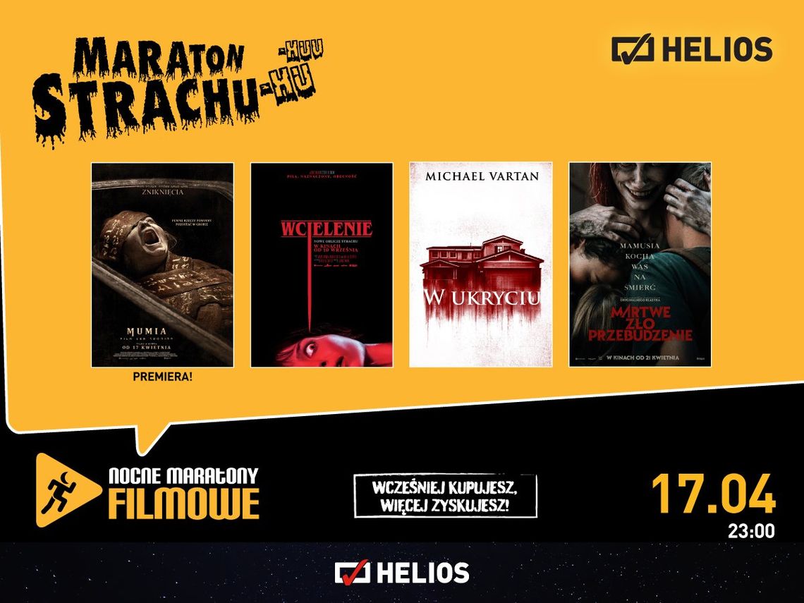 Maraton strachu z czterema horrorami w kinie Helios