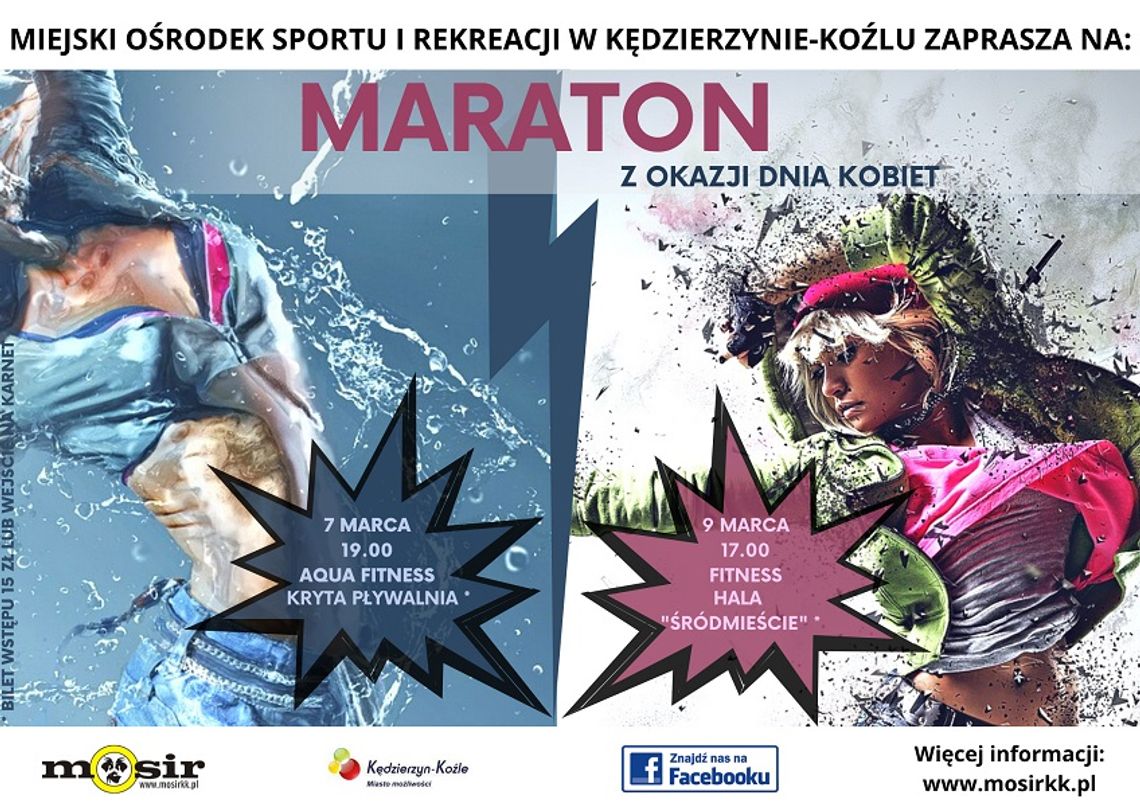 Maratony aqua fitness oraz fitness na Dzień Kobiet