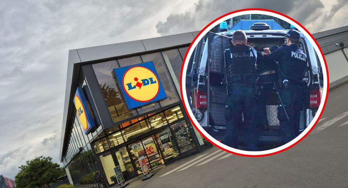 Mężczyzna groził piłką do cięcia drewna w Lidlu przy Kozielskiej. Interweniowała policja