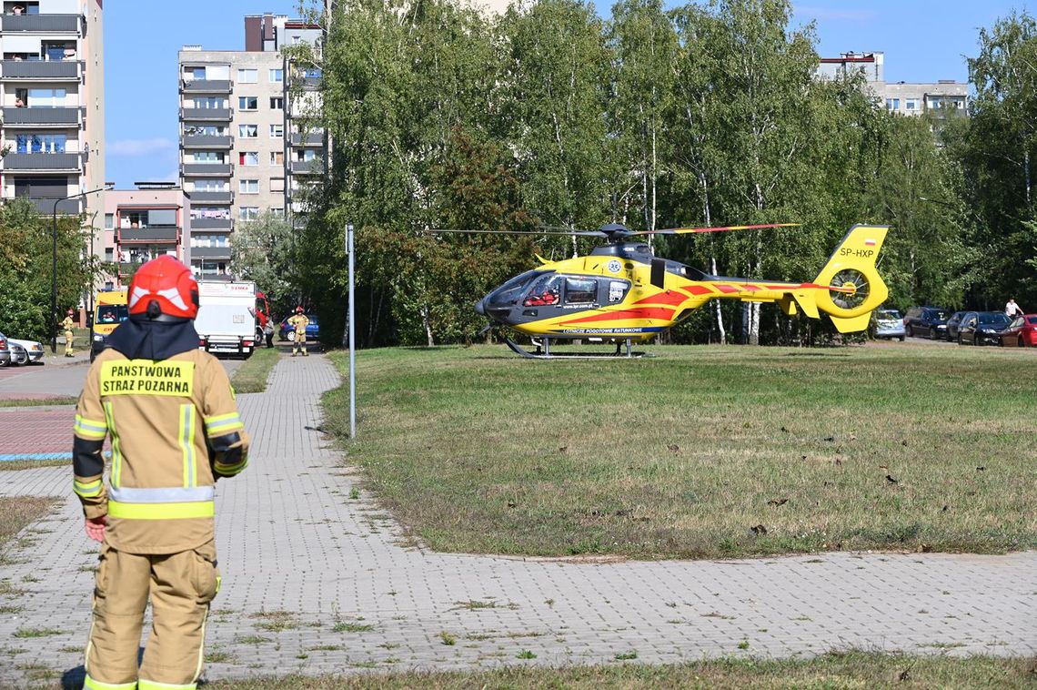 Mężczyzna wymagał hospitalizacji. Lądował śmigłowiec LPR Mężczyzna wymagał hospitalizacji. Lądował śmigłowiec LPR