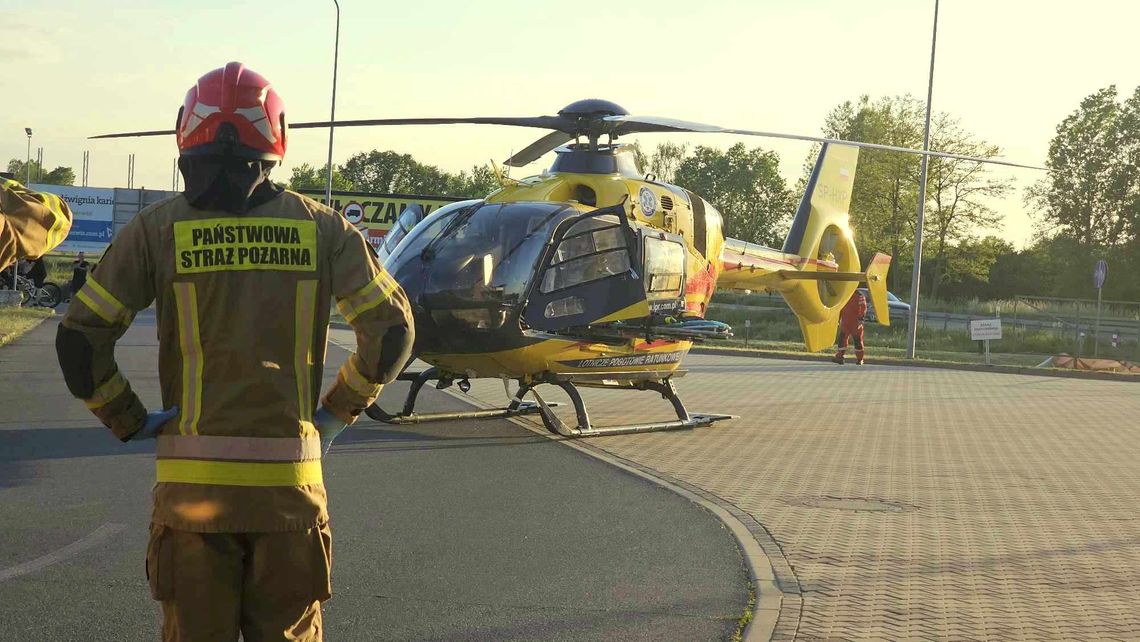 Mężczyzna wymagał szybkiej pomocy. Koło Odrzańskich Ogrodów lądował śmigłowiec LPR