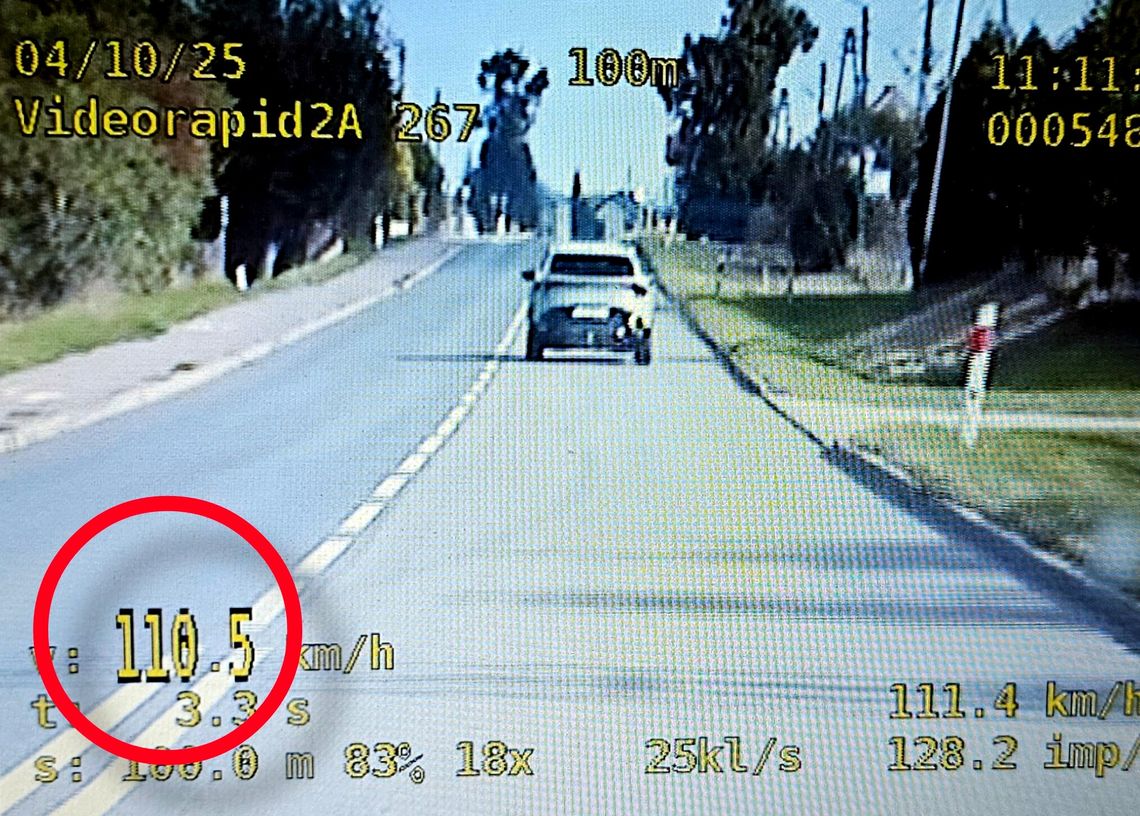 Mieszkaniec Kędzierzyna-Koźla zlekceważył znak zakazu i pędził przez wieś ponad 110 km/h