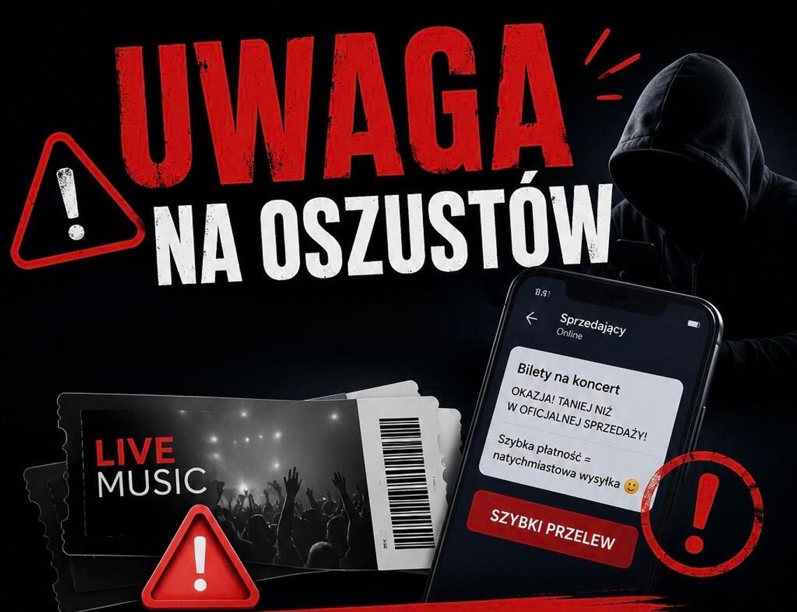 Mieszkanka powiatu chciała kupić bilety na koncert znanej piosenkarki. Straciła blisko 500 złotych