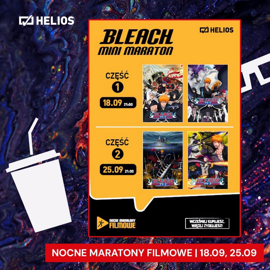 Minimaraton filmowy "Bleach cz. 1" w kędzierzyńskim Heliosie