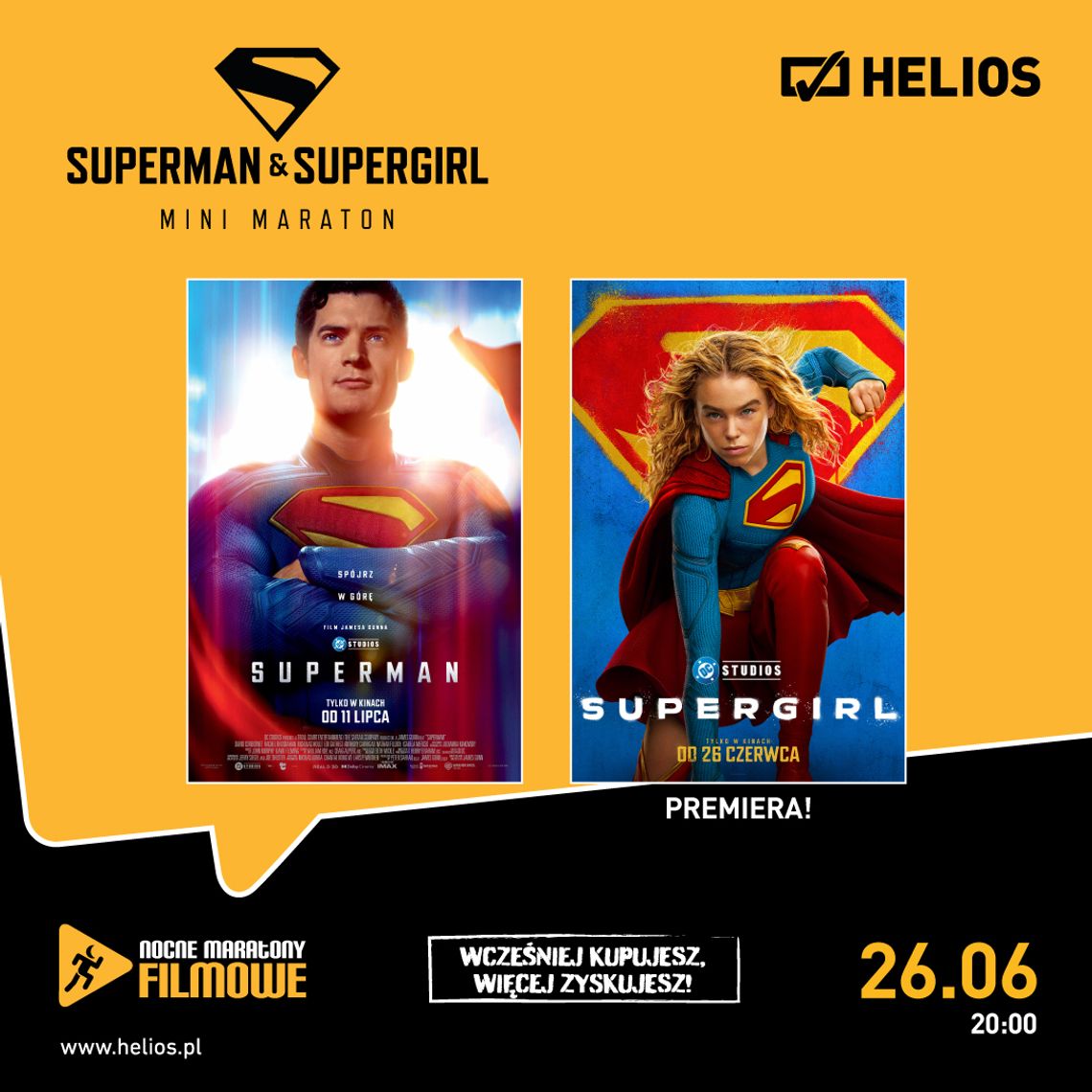 Minimaraton filmowy "Superman i Supergirl" w Heliosie