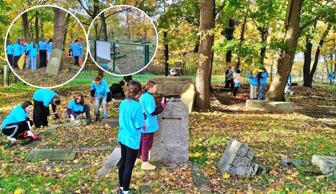 Młodzież z Reńskiej Wsi znów posprzątała cmentarz żydowski w Dębowej. ZDJĘCIA
