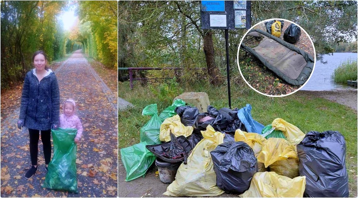 Mniej plastikowych butelek, ale śmieci nadal sporo. Sprzątali nad Dębową i Kiszką. ZDJĘCIA Mniej plastikowych butelek, ale śmieci nadal sporo. Sprzątali nad Dębową i Kiszką. ZDJĘCIA