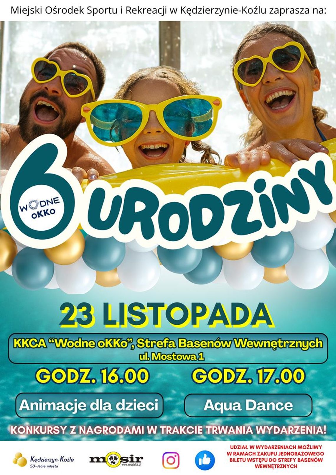 MOSiR zaprasza na szóste urodziny Wodnego oKKa