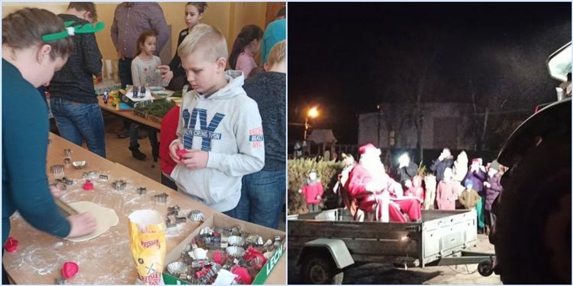 Na przyczepie za traktorem. W Dobrosławicach święty mikołaj odwiedził dzieci już w sobotę. ZDJĘCIA 