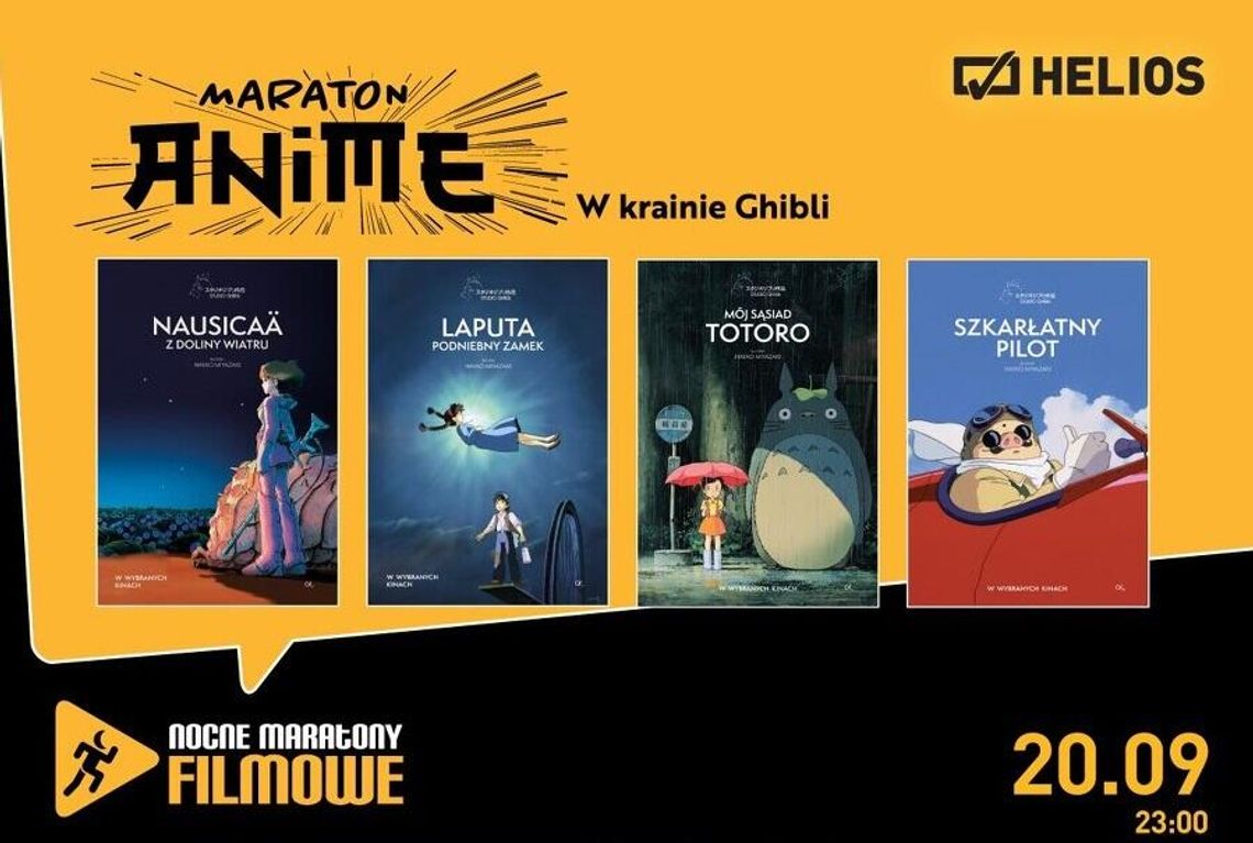 Nocny maraton anime "W krainie Ghibli" w kinie Helios