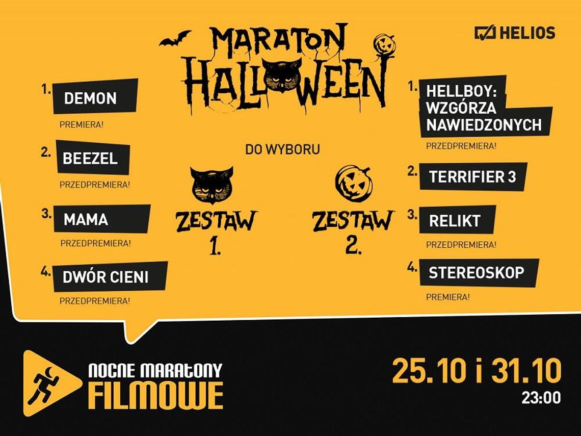 Nocny maraton Halloween w kędzierzyńskim kinie Helios