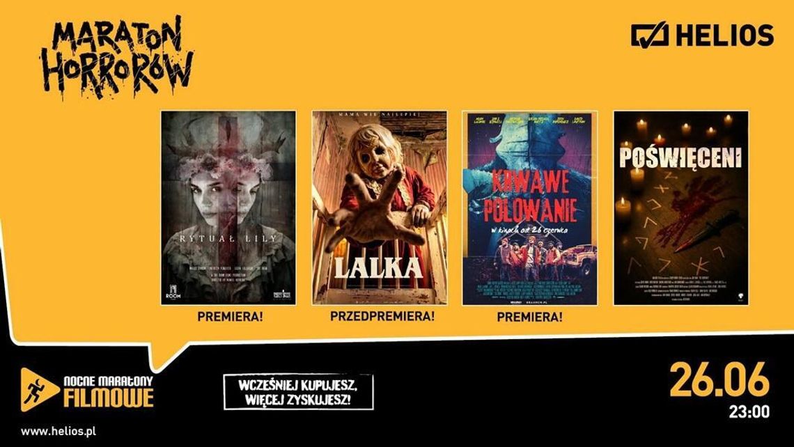Nocny maraton horrorów w kędzierzyńskim kinie Helios