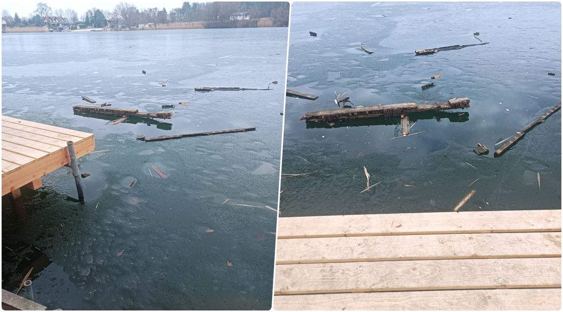 Nowe pomosty w Dębowej, ale stare deski lądują w wodzie