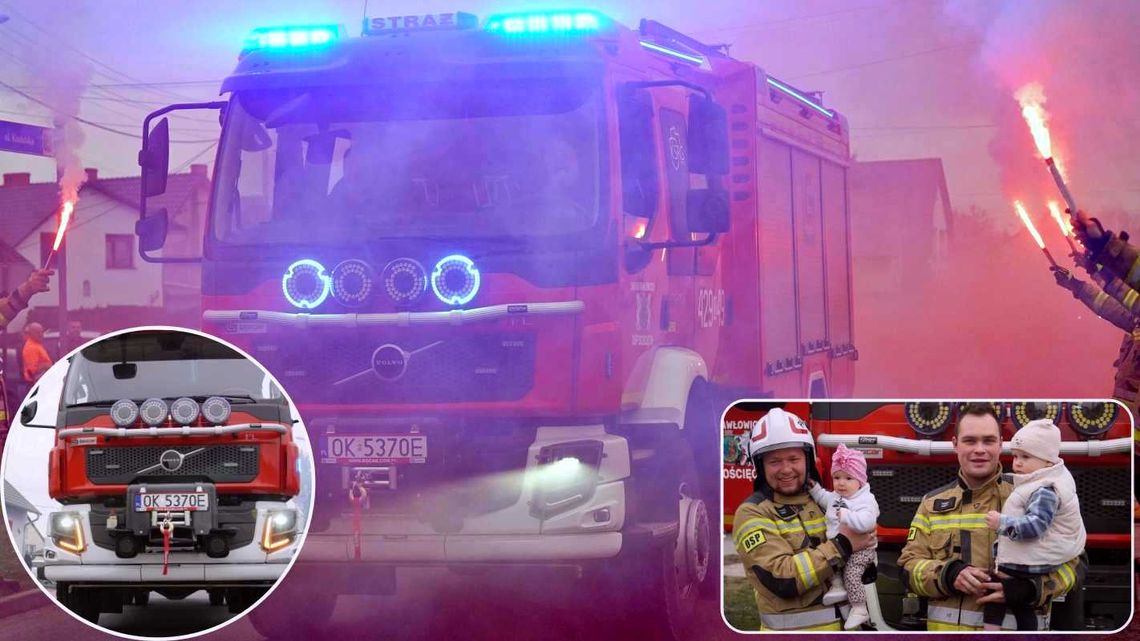 Nowy średni wóz ratowniczo‑gaśniczy trafił do OSP Gościęcin. ZDJĘCIA