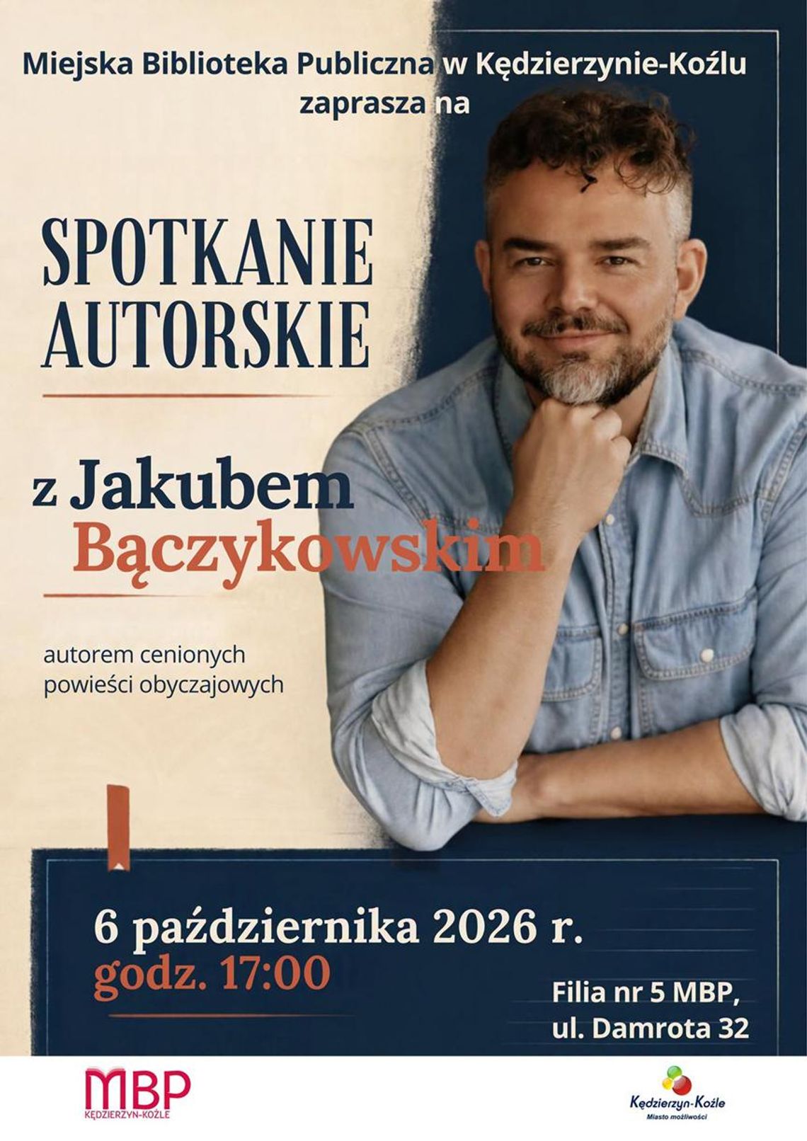 O książkach, emocjach i relacjach. Spotkanie z Jakubem Bączykowskim O książkach, emocjach i relacjach. Spotkanie z Jakubem Bączykowskim