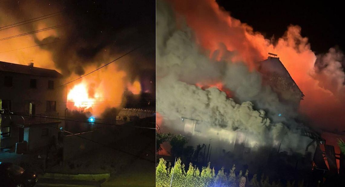 Ogień pojawił się w stodole. Gmina organizuje wsparcie dla poszkodowanych po pożarze w Grzędzinie