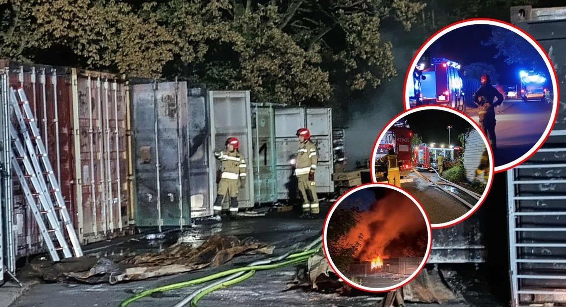 Płonął kontener w magazynie przy ul. Stalmacha. Na miejscu liczne zastępy straży pożarnej Płonął kontener w magazynie przy ul. Stalmacha. Na miejscu liczne zastępy straży pożarnej