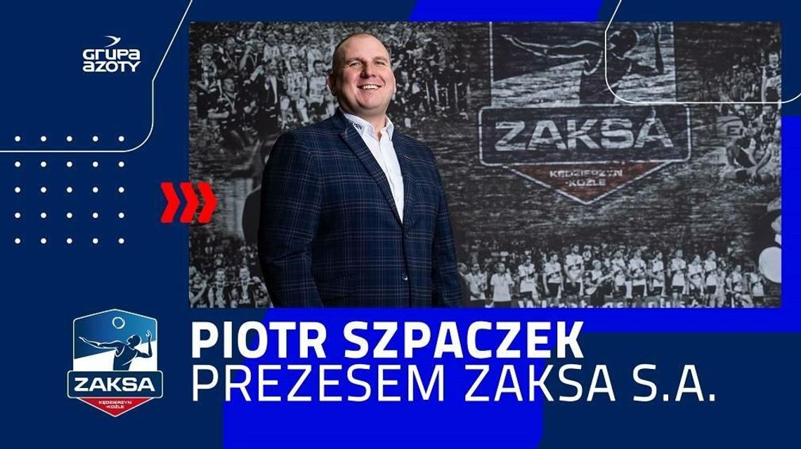 Piotr Szpaczek został prezesem ZAKSY Kędzierzyn-Koźle. Zastąpił Sebastiana Świderskiego
