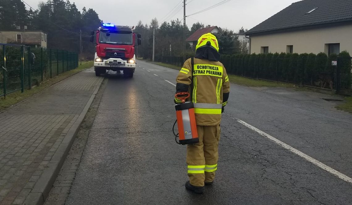 Plama oleju na trasie Dziergowice - Solarnia - Kuźnia Raciborska Plama oleju na trasie Dziergowice - Solarnia - Kuźnia Raciborska