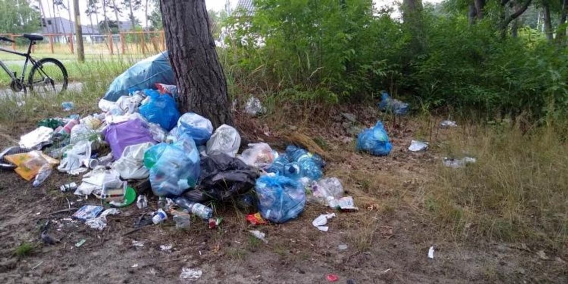 Plażowicze śmiecą nad jeziorkiem w Dziergowicach. Kto odpowiada za sprzątanie terenu?