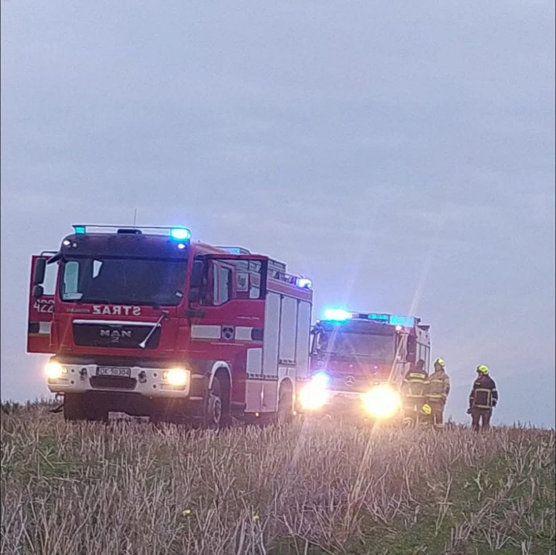 Celowe podpalenia w gminie Polska Cerekiew? Strażacy gasili ściernisko