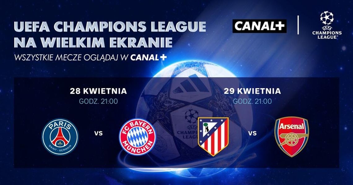 Półfinały Ligi Mistrzów UEFA na dużym ekranie w Heliosie