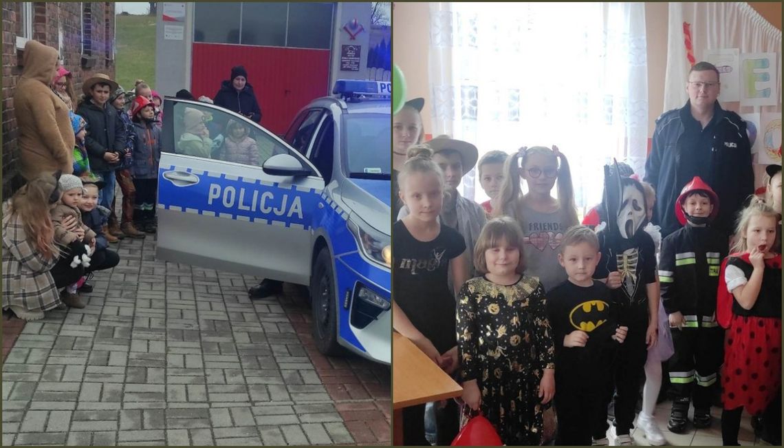 Policjant odwiedził dzieci w Gierałtowicach. Był też bal. ZDJĘCIA