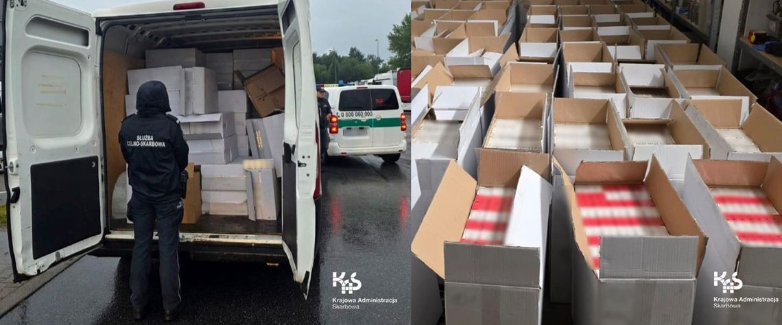 Ponad milion nielegalnych papierosów znaleziono w busie
