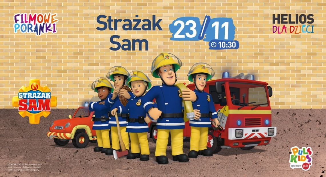 Poranek dla dzieci w Heliosie. Seans bajek "Strażak Sam"