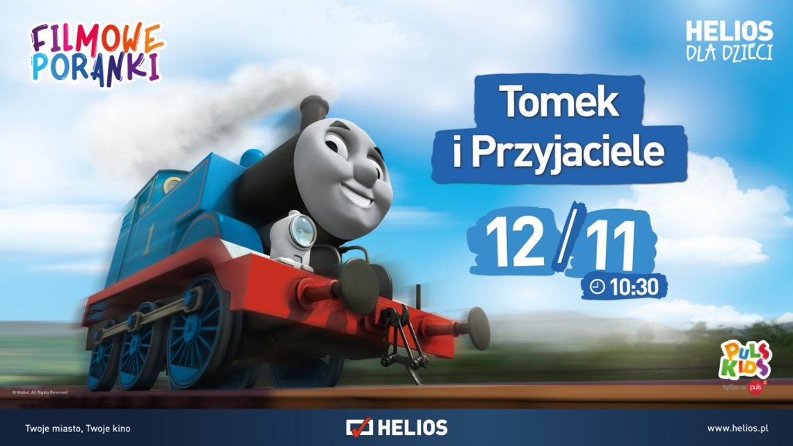 Poranek dla dzieci w Heliosie. Seans bajek "Tomek i Przyjaciele"