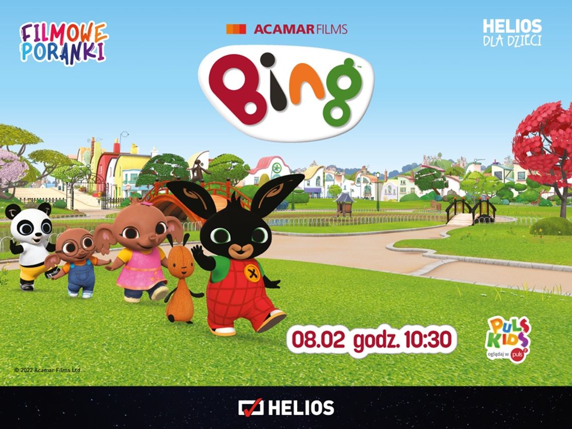 Poranek filmowy w Heliosie. Seans bajek z serii "Bing"