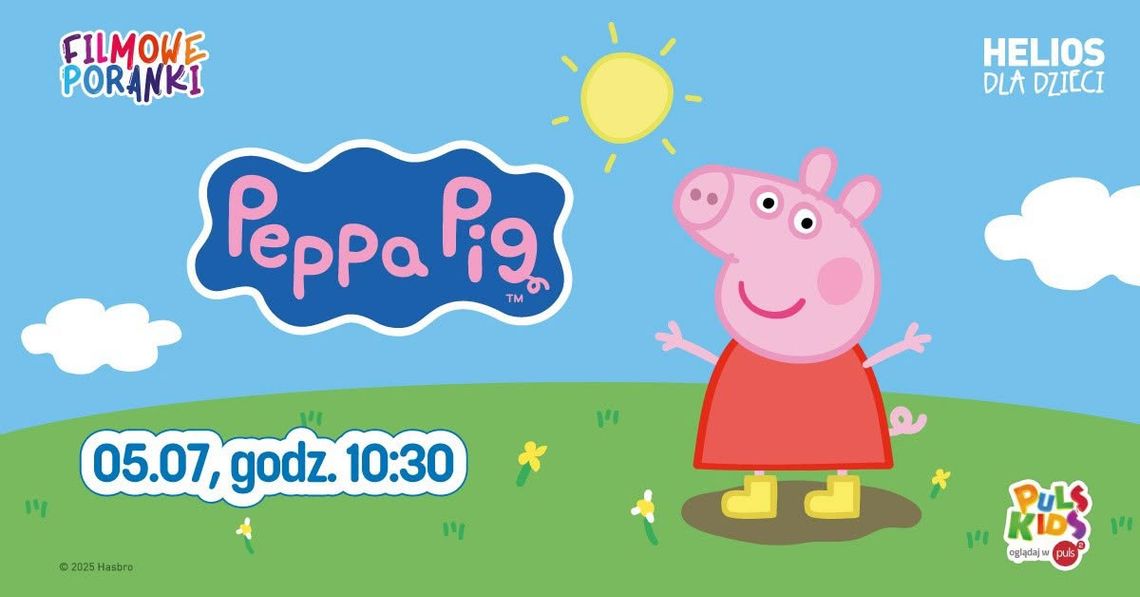 Poranek filmowy w Heliosie. Seans bajek z serii "Świnka Peppa"