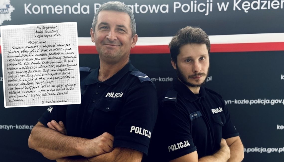 Skradziony portfel wrócił do właścicielki. Seniorka podziękowała policji za sprawną interwencję