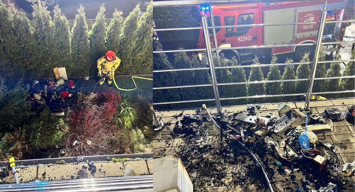 Pożar domu jednorodzinnego w Wiekszycach. W środku była rodzina z dwójką dzieci