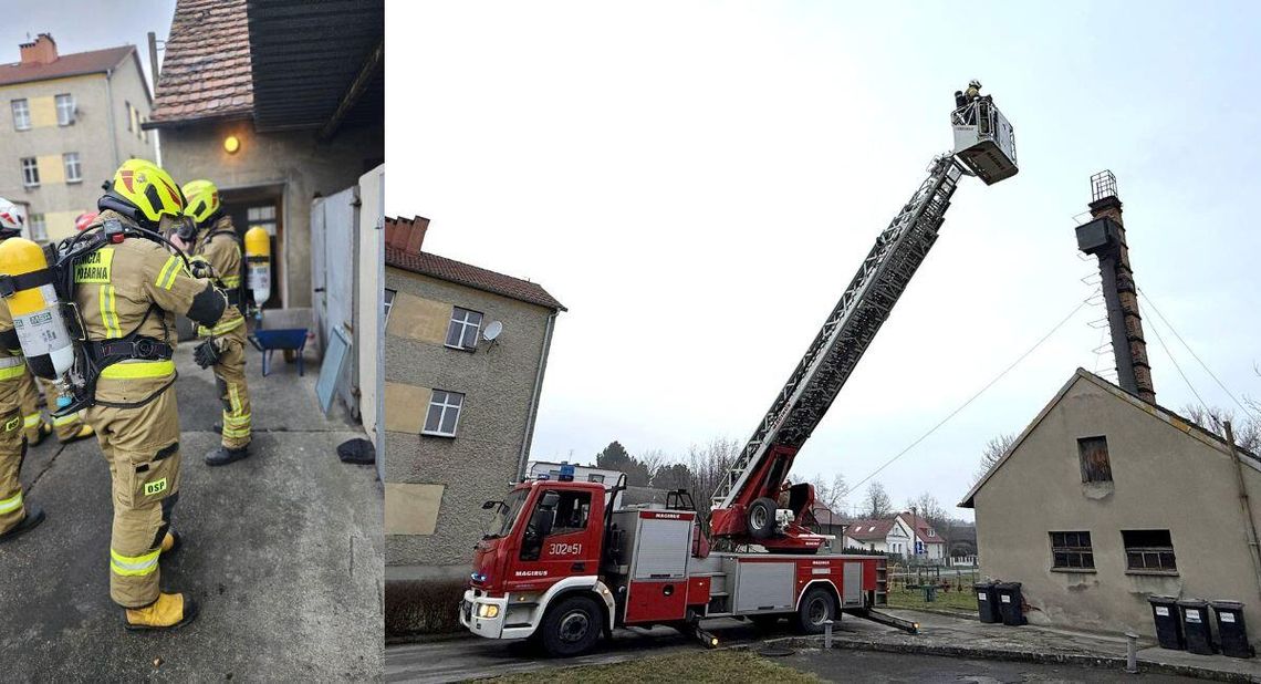 Pożar komina na terenie przedszkola. Na miejscu interweniowało pięć zastępów straży pożarnej