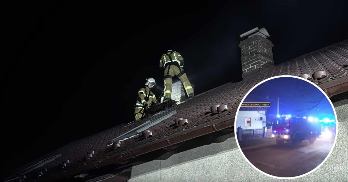 Pożar sadzy w kominie. Interweniowali strażacy Pożar sadzy w kominie. Interweniowali strażacy