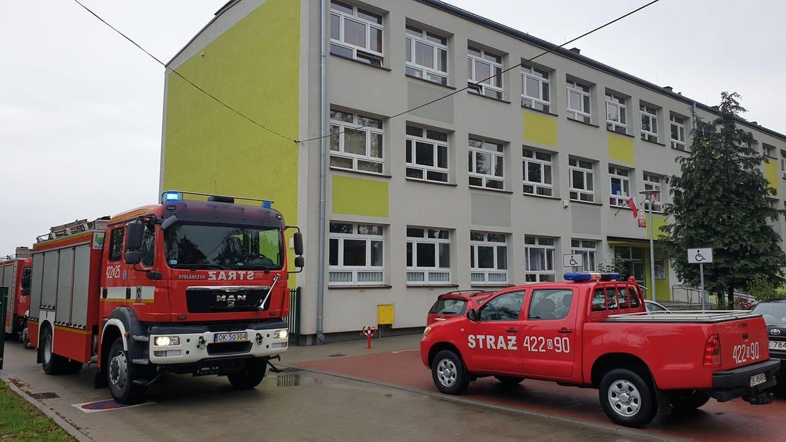 Pożar w szkole przy ulicy Szymanowskiego